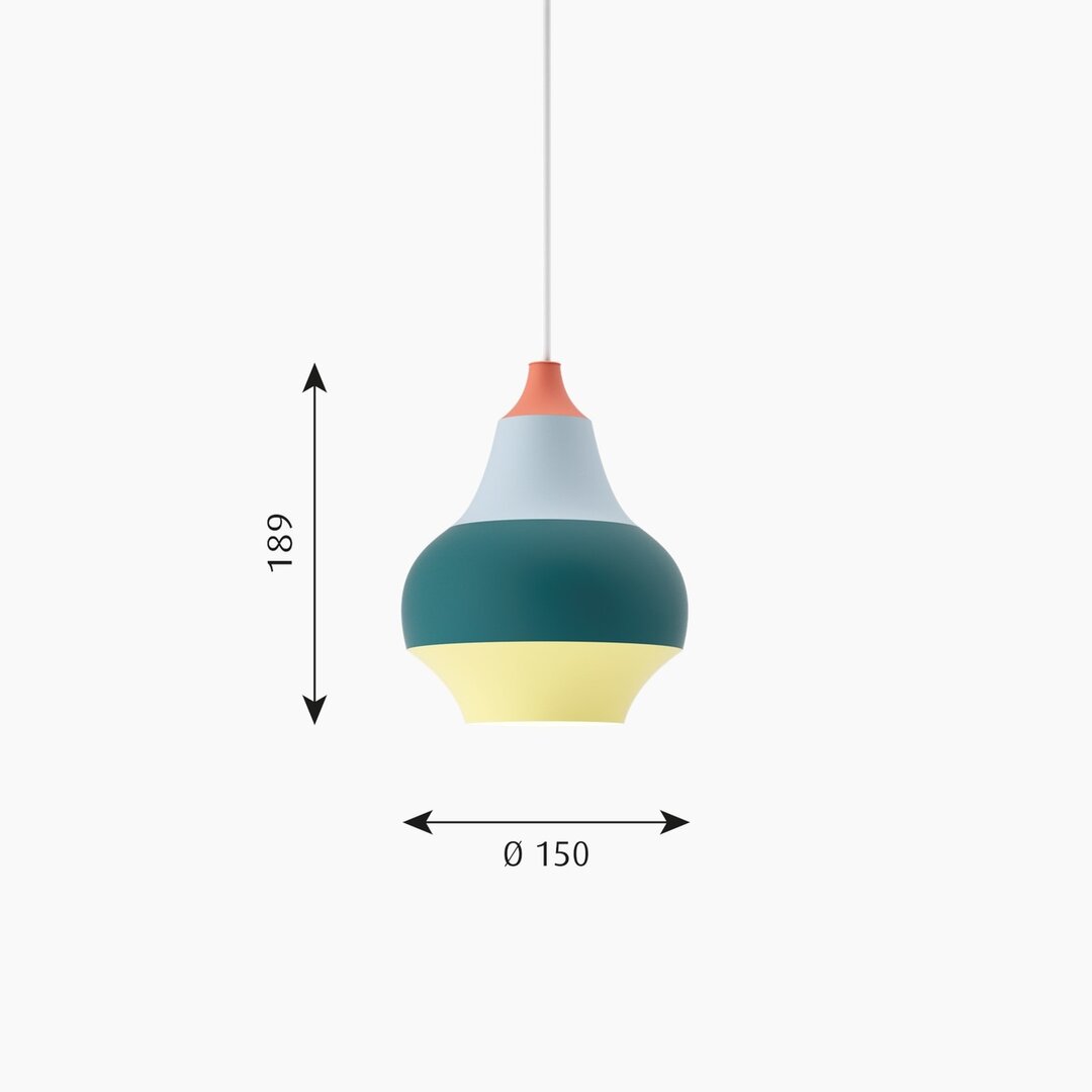 Louis Poulsen Cirque 150 hanglamp rood afmetingen