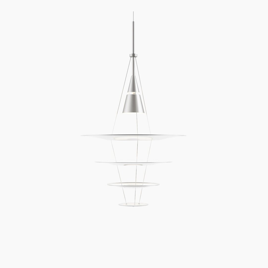 Louis Poulsen Enigma 425 hanglamp geborsteld aluminium
