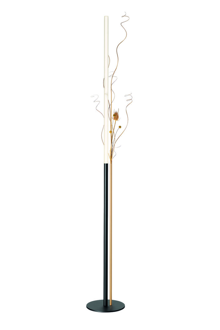 Cini &amp; Nils Ognidove zwart vloerlamp met gouden vaas