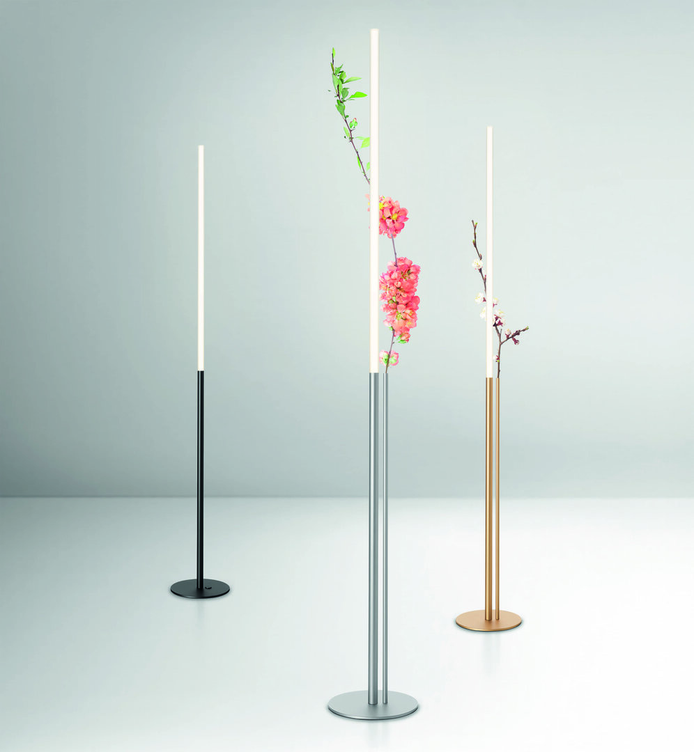Cini &amp; Nils Ognidove zwart, zilver en goud vloerlamp