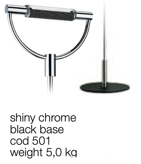 Cini &amp; Nils Graditerra chroom vloerlamp met zwarte voet