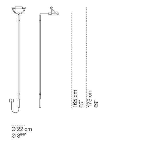 Cini &amp; Nils Gradiparete con stelo chroom afmetingen