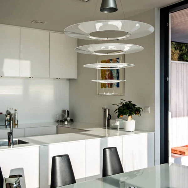 Louis Poulsen Enigma 425 hanglamp geborsteld aluminium