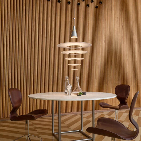 Louis Poulsen Enigma 425 hanglamp geborsteld aluminium