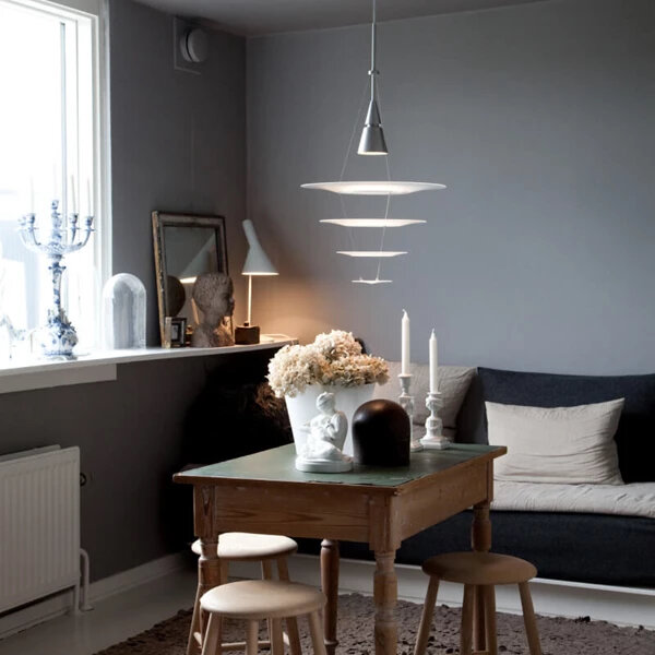 Louis Poulsen Enigma 425 hanglamp geborsteld aluminium