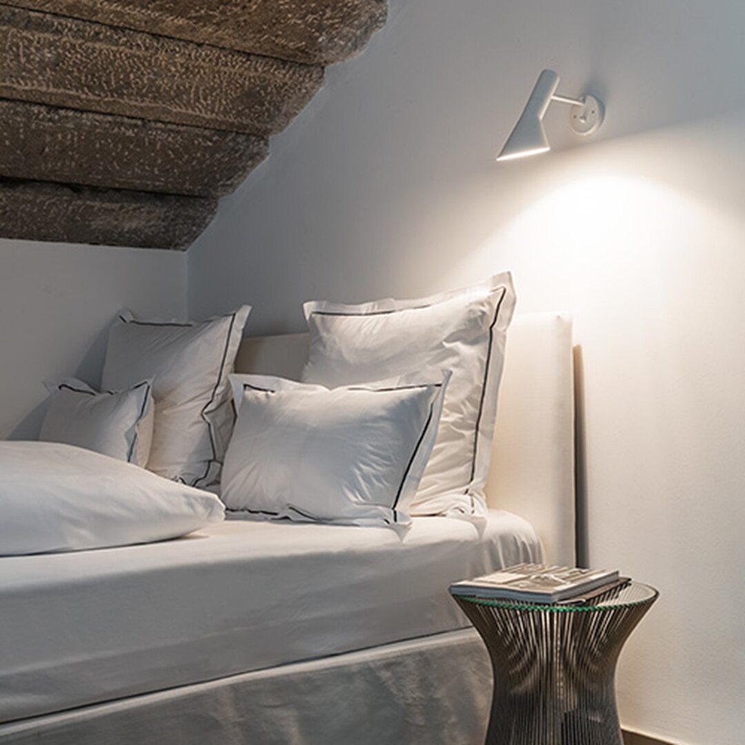 Louis Poulsen AJ wandlamp, leeslamp, bedlamp RVS gepolijst