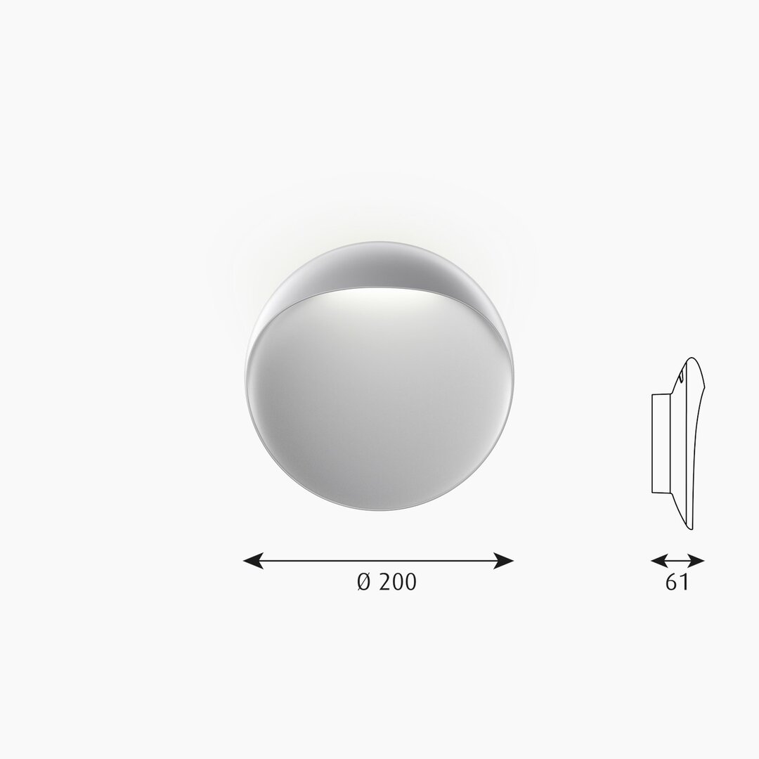 Louis Poulsen Flindt 200 aluminium wandlamp / buitenlamp afmetingen