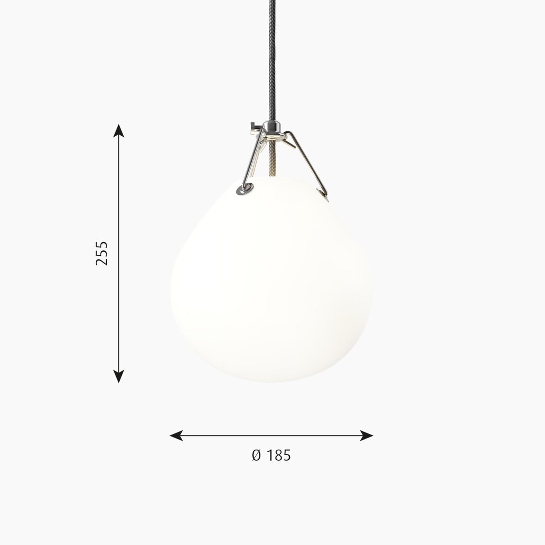 Louis Poulsen Moser 185 hanglamp wit afmetingen