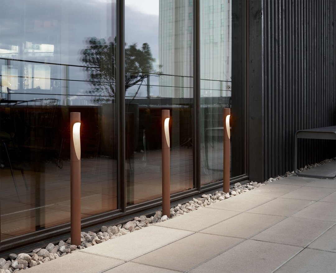 Louis Poulsen Flindt aluminium Garden kort bolder outdoor sokkellamp