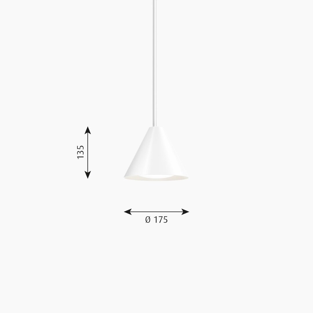 Louis Poulsen Keglen hanglamp wit 175 afmetingen
