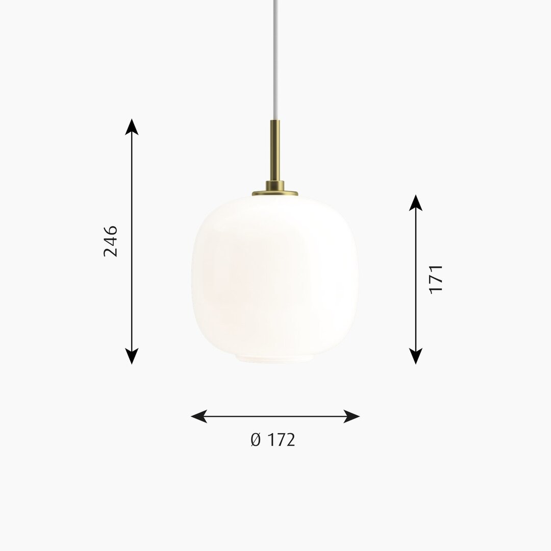 Louis Poulsen VL45 Radiohus 175 hanglamp wit afmetingen