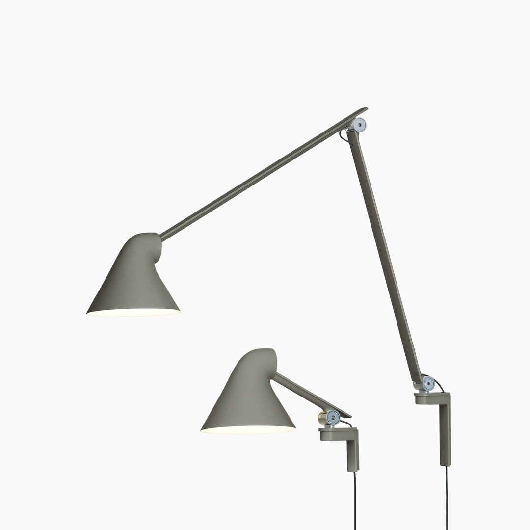 Louis Poulsen NJP wandlamp/leeslamp wit korte arm