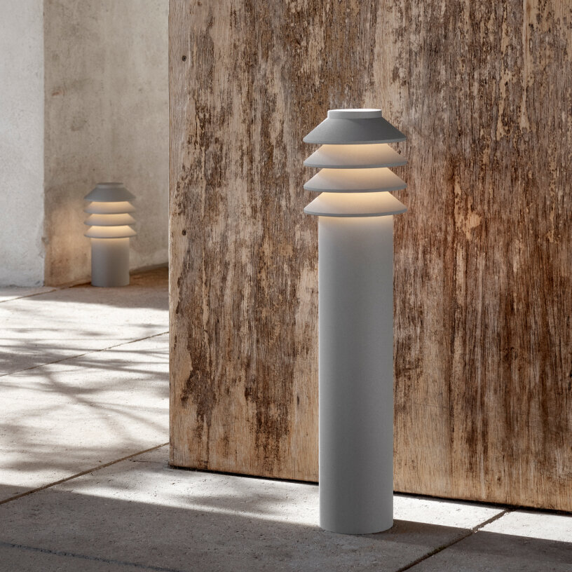 Louis Poulsen Bysted Garden aluminium kort bolder outdoor sokkellamp
