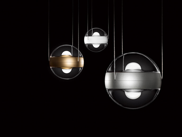 Cini &amp; Nils Sferico Sospeso wit transparant ledlamp hanglamp