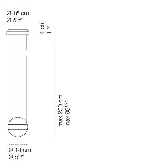 Cini &amp; Nils Sferico Sospeso wit transparant ledlamp hanglamp afmetingen