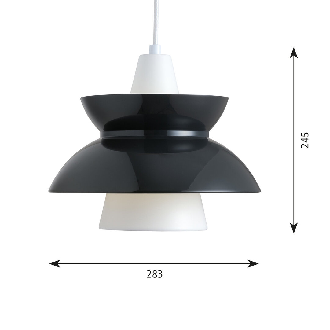 Louis Poulsen Doo-Wop hanglamp donkergrijs afmetingen