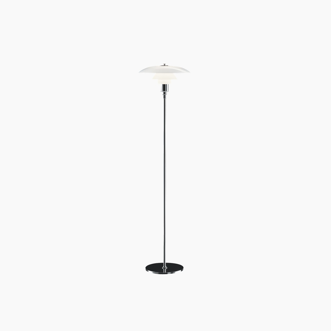 Louis Poulsen PH 3,5/2,5 vloerlamp / staande lamp hoogglans verchroomd