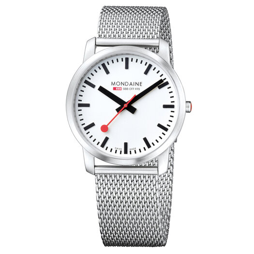 Mondaine Watch Simply Elegant 41 mm matt Milanese strap De Blaker exclusief