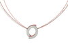 CLIC rood en zilver Ketting met aluminium en magneten C98R