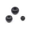 Otracosa sieraden zwart kralen ketting zwart, groot, middel, klein