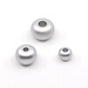 Otracosa sieraden zilver kralen ketting zilver grijs, groot, middel, klein