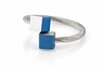 CLIC Blauwe Ring R4B, kubusjes ring van CLIC sieraden