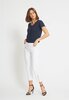 Laurie broek, model Piper Regular Cropped basis katoen wit 22465-10100