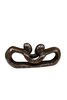 Speksteen beeld twee personen pulling lover 7 cm bruin