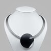 Step by Step ketting 600494, zilver en zwart aluminium en roestvrij staal 2 kanten draagbaar