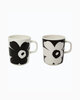 Marimekko servies Oiva / Juhla Unikko beker wit/zwart 2,5 dl 071003-190