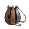 by-Lin Tas Tulip Vintage blauw/cognac/grijs 071703