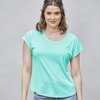 Kokon Zwo kleding shirt Cinda zijde viscose turquoise