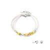 Aanbieding Coeur de Lion armband en gratis oorbellen 4564/ /0100 Silver Yellow