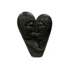 Stenen beeld heart lover 2 personen, HLE 20 cm hoog, groen.