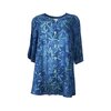 Unikat Artwear kleding blouse 109 blauw/groen