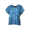 Unikat Artwear kleding blouse 010 blauw/groen