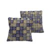 Zeefdruk kussen Zimbabwe Streep Blauw Hoen