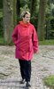 Regn door draag  jas Gena fuchsia, waterdicht, winddicht en waterdicht