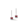 Coeur de Lion Oorbellen 4410/ /0300 silver-red