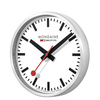Mondaine Klok Railways wandklok zilver mat 25 cm