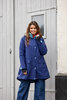 Regn winterjas Isolde blauw, waterdicht, winddicht, en ademend  