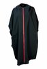 Regn regenjas poncho met rits Pernille Jet Black waterdicht, winddicht, en ademend 