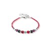 Coeur de Lion Armband 3044/ /0317 Wave Cube Flow silver-red