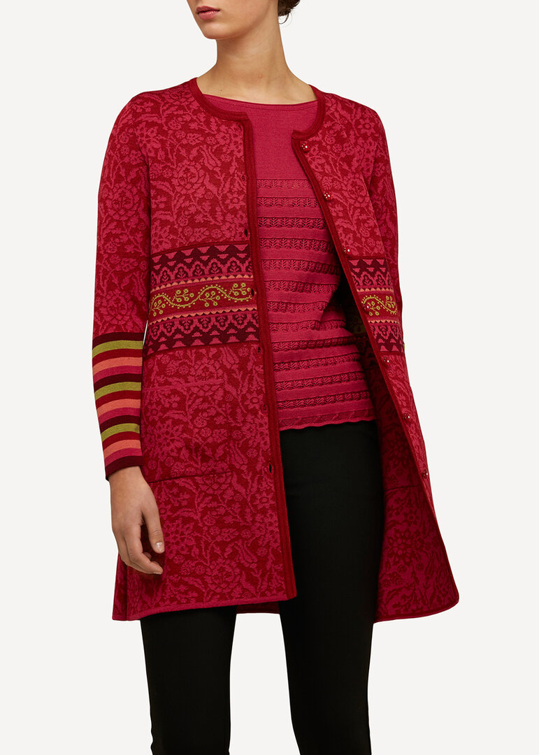 Oleana Long Cardigan 168 R rood
