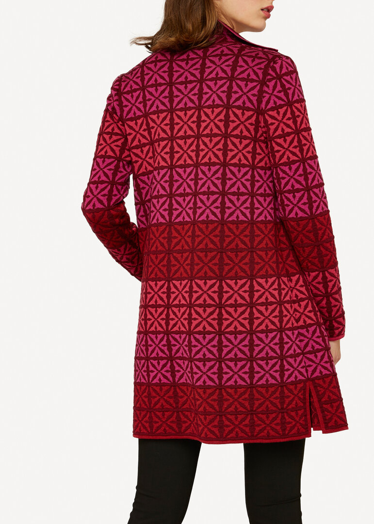 Oleana Long Cardigan 338 K bordeaux
