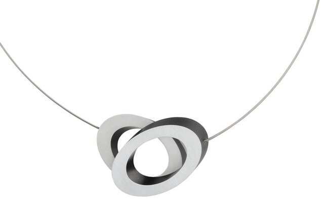 CLIC zwarte Ketting magneet sluiting aluminium C70Z