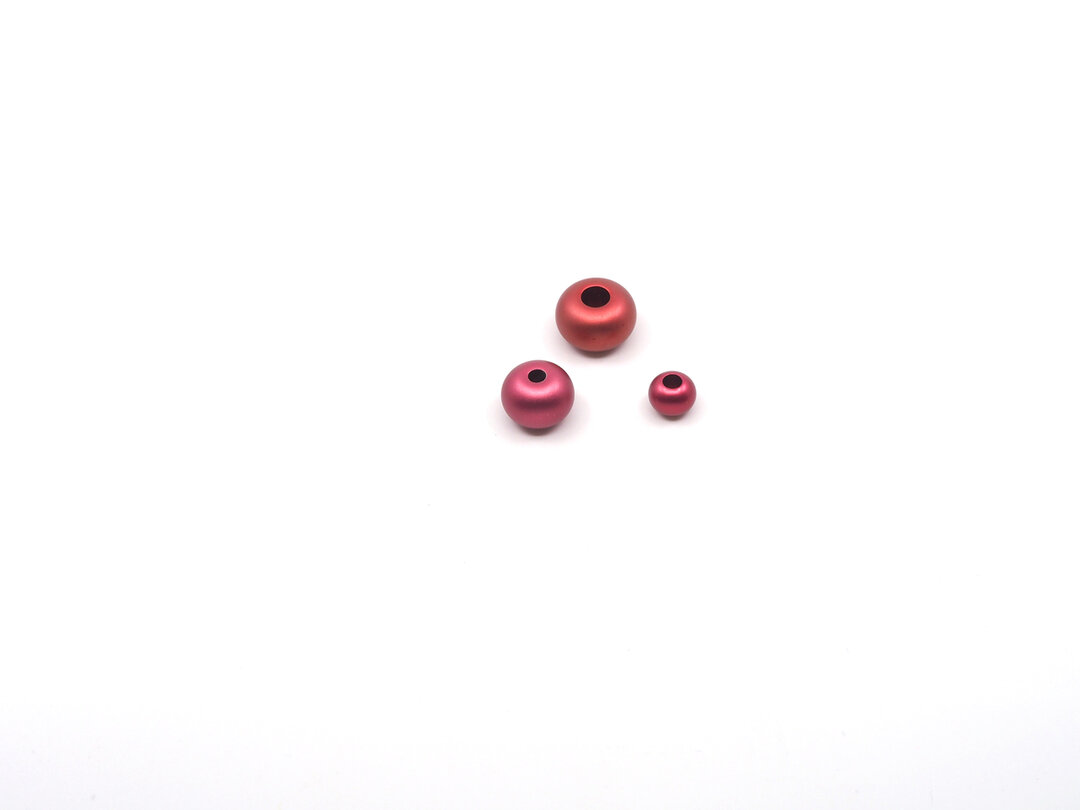 Otracosa sieraden roze kralen ketting donker roze, groot, middel, klein