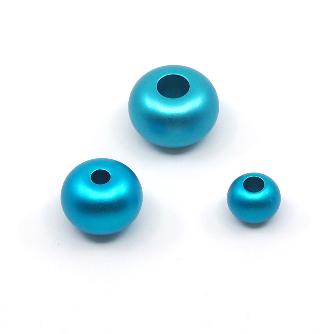 Otracosa sieraden lichtblauw kralen ketting helder blauw, groot, middel, klein 
