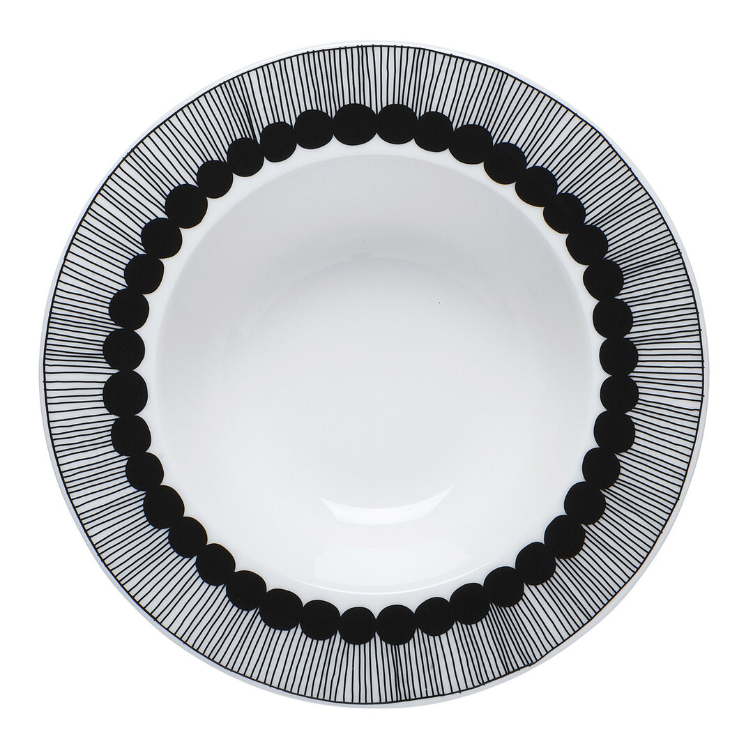 Marimekko servies Oiva diep bord wit/zwart 2,5 dl 066683-190