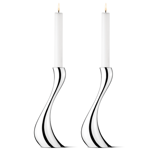 Georg Jensen Cobra kandelaar groot set van 2